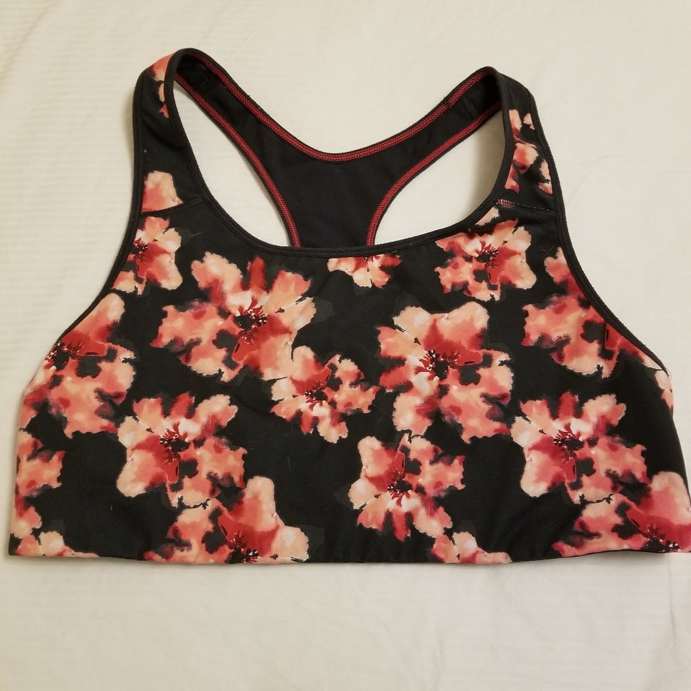 Floral sports bra
